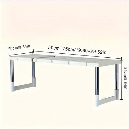 Adjustable Stainless Steel Under-Sink Organiser for Kitchen & Bathroom