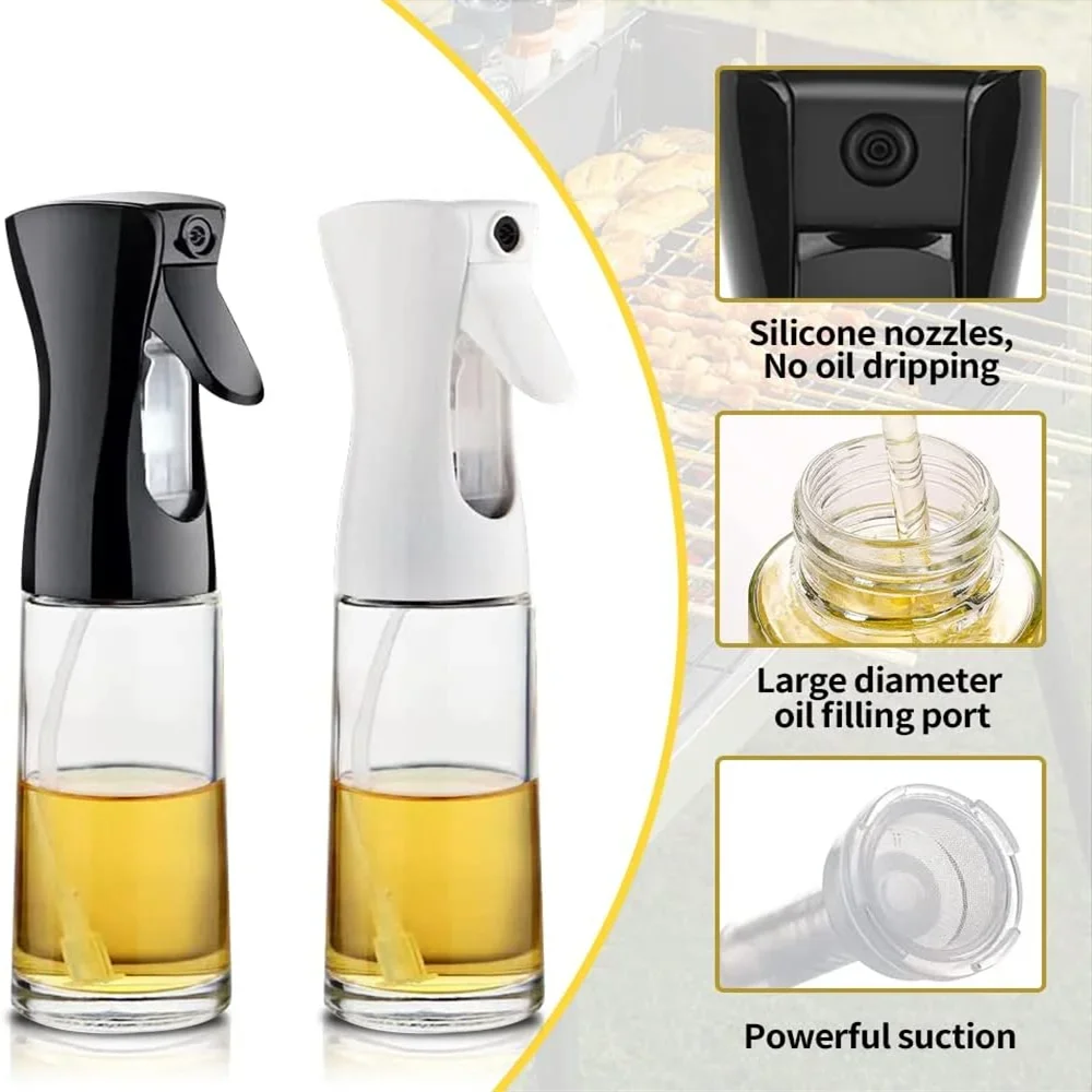 No-Mess Oil Spray Bottle – Reusable Mist Sprayer for Cooking & BBQ
