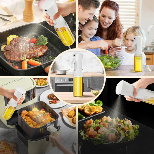 No-Mess Oil Spray Bottle – Reusable Mist Sprayer for Cooking & BBQ