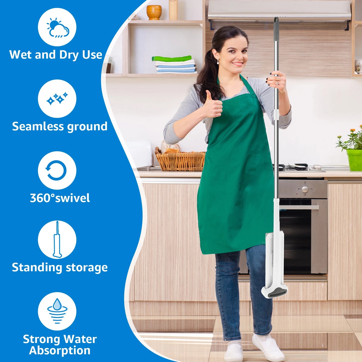 Hands-Free 360° Squeezy Mop